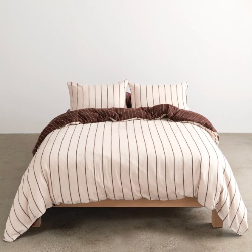 Quilt Cover - Vanilla / Mahogany